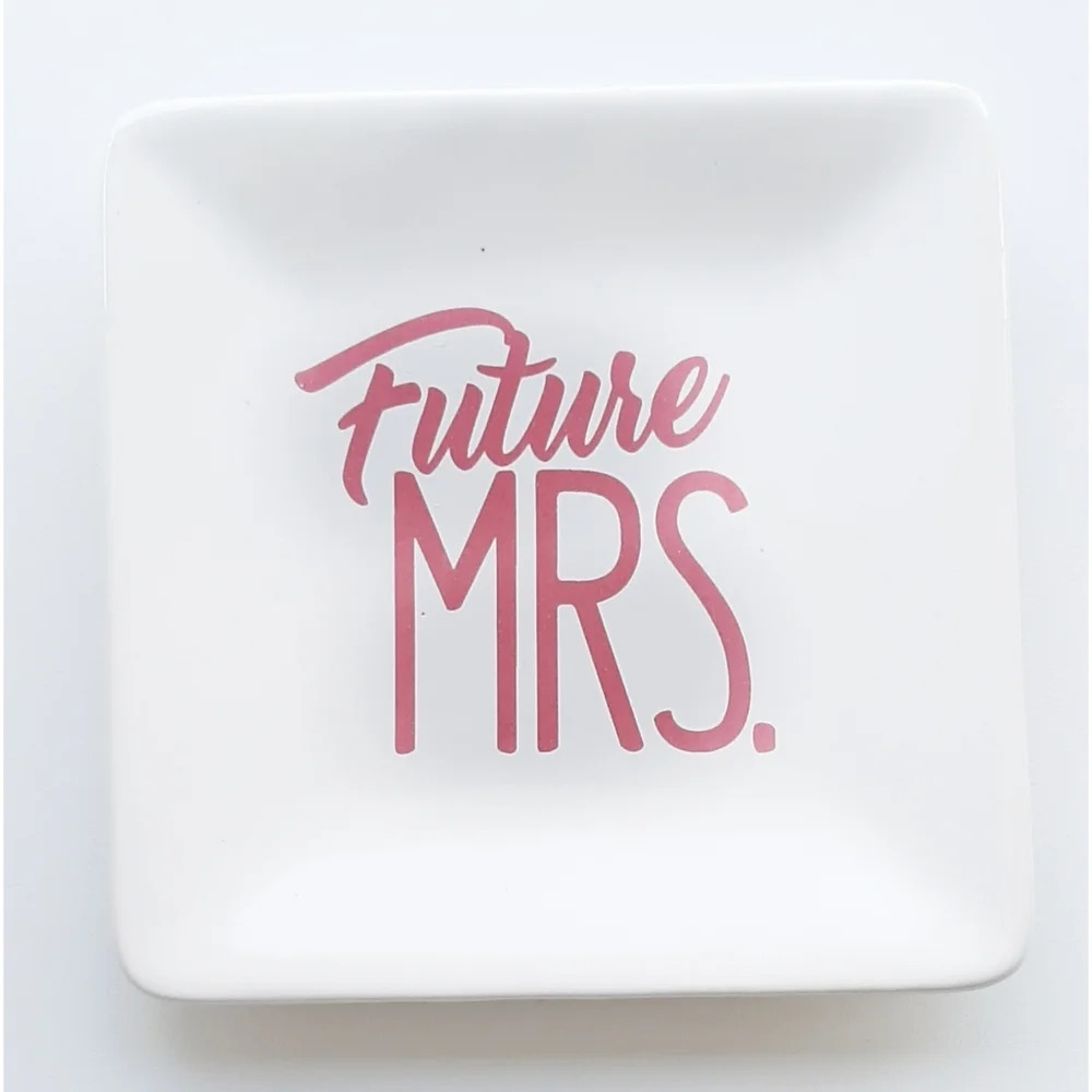 Jewelry Trinket Tray 'FUTURE MRS.' Wedding Bridal Gift